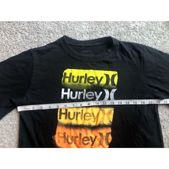 5/$15 SALE Hurley Logo Graphic Black Tee Big Kids 13-15 Years - Picture 12 of 13